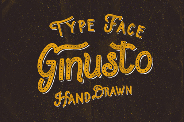 Ginusto Family typeface font made by hand