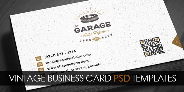 Free Vintage Business Card PSD Template