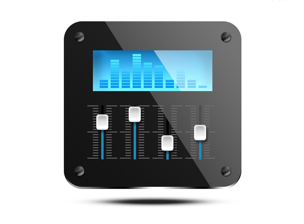 Sound mixer icon (PSD)