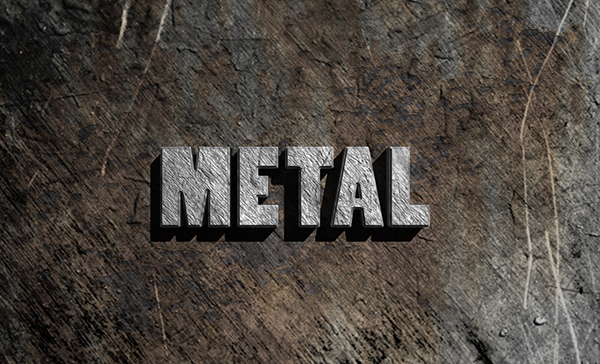 Create a Simple 3D Text Metal Effect in Adobe Photoshop