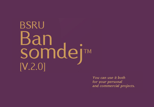BSRU Bansomdej free fonts