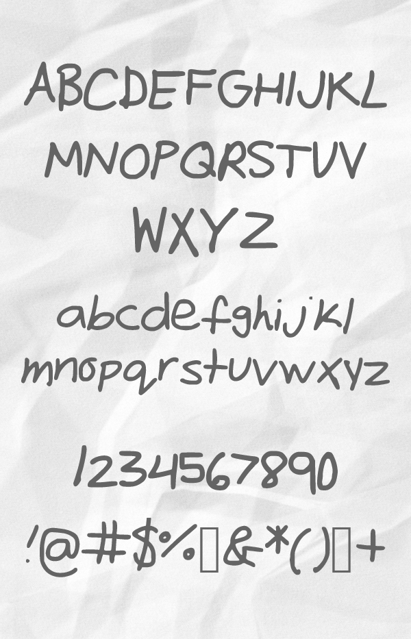 Freehand fonts