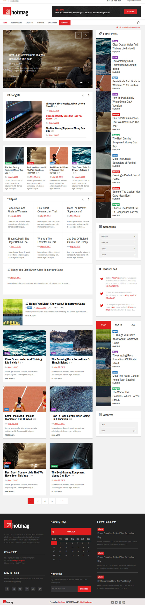HotMag - WordPress News, Magazine Responsive Theme