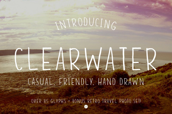 Clearwater is a hand drawn font