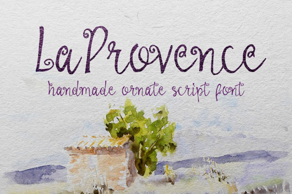 La Provence Font is a handmade calligraphic type