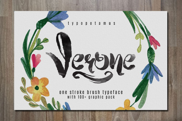 Verone is a 100% handmade typeface