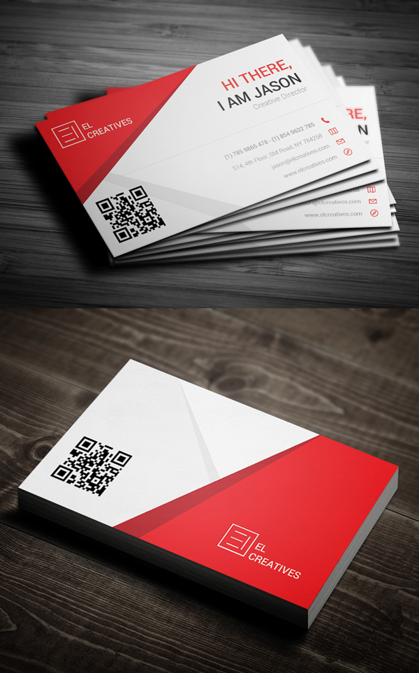 Creative Red Business Card
