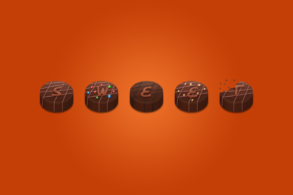 How to Create Chocolate Candies Text Effect in Photoshop