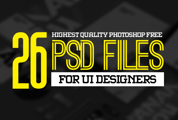 26 New Photoshop Free PSD Files for UI Design