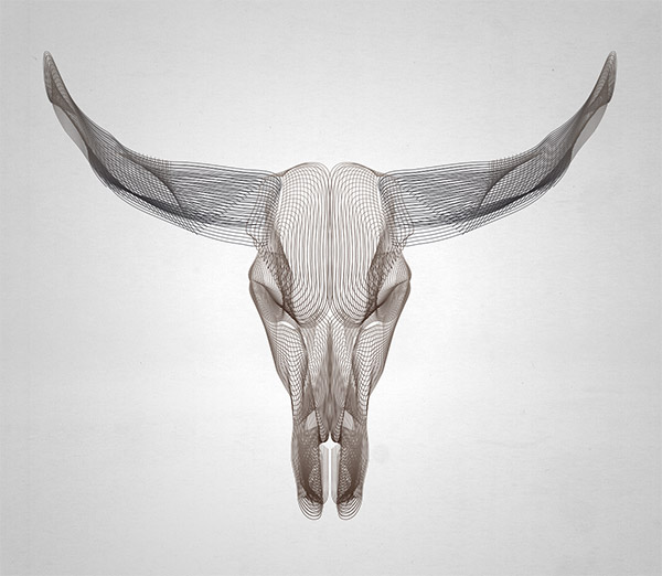 Wireframe Animal Skulls Using Illustrator’s Blend Tool