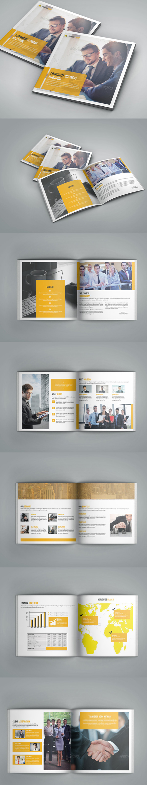 Square Bi-Fold Business Brochure Template