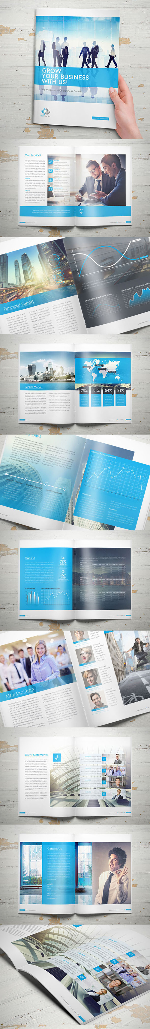 Blue Corporate Brochure Design