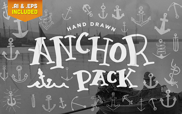 Handdrawn anchor pack