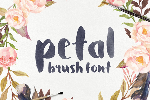 Petal is a beautiful brush font that was handcrafted