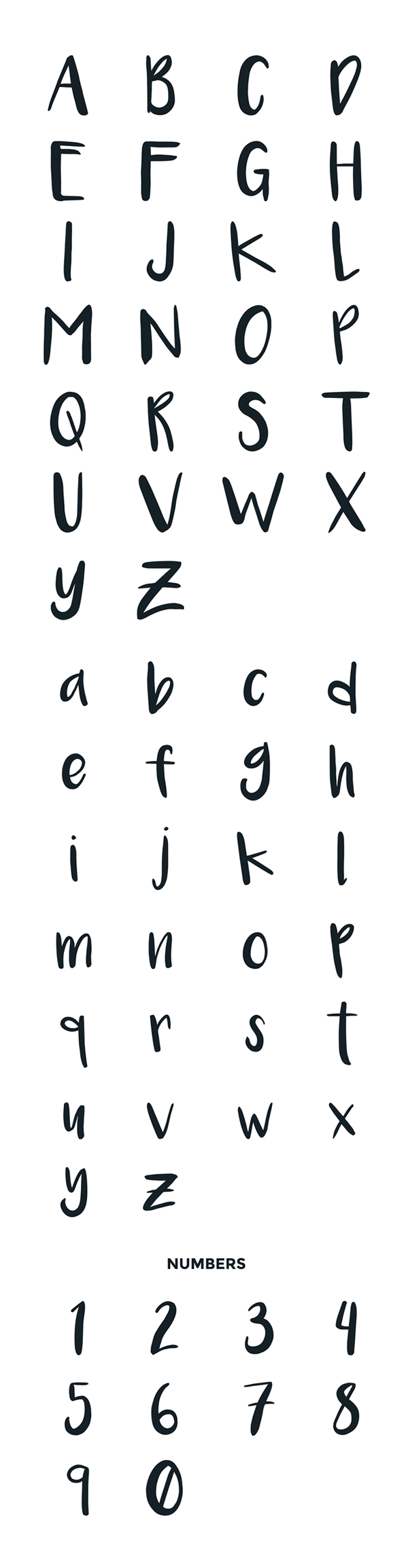 Luna font letters