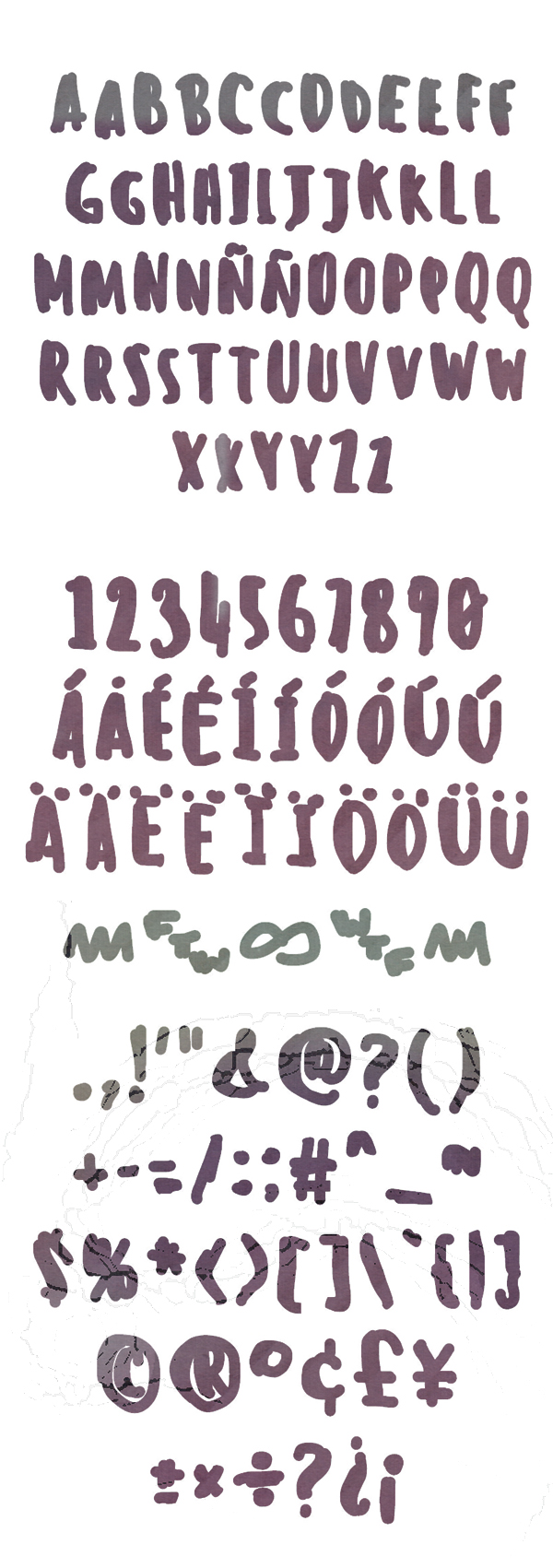 Sensei font letters
