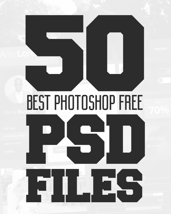 50 Best Free PSD Files for Designers