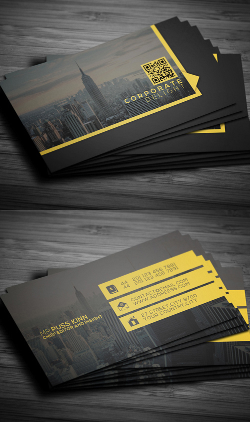 Flat Corporate Delight Business Card