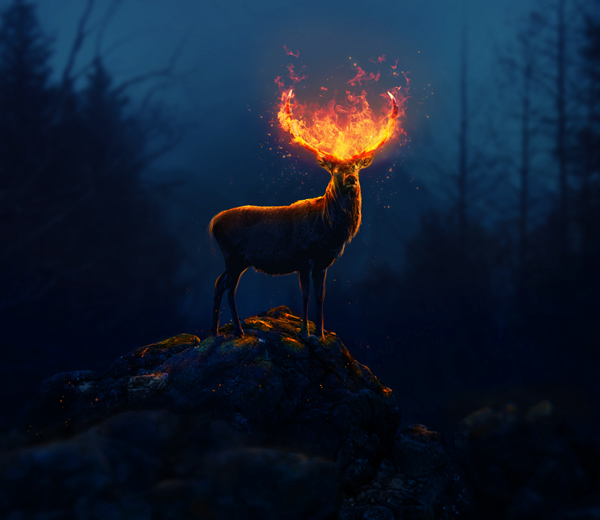How to Create a Fantasy Flaming Deer With Adobe Photoshop