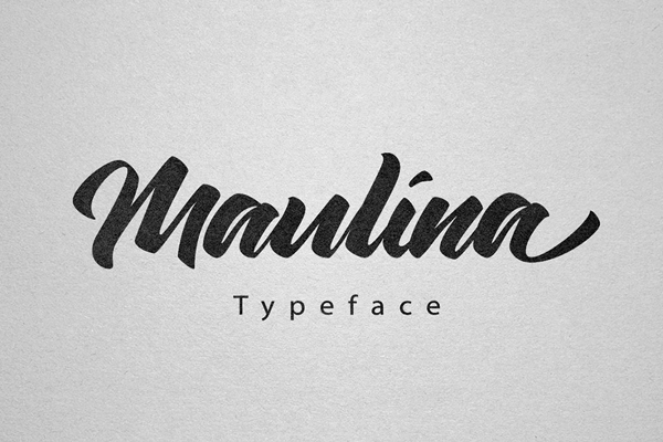 Maulina is a script typeface with personality