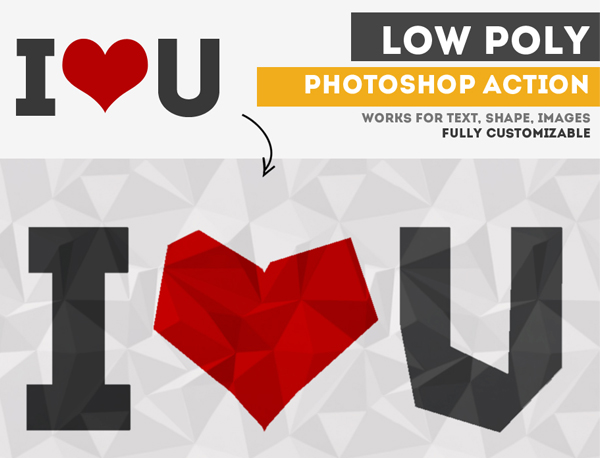 Low-Poly Effect Free Photoshop Action