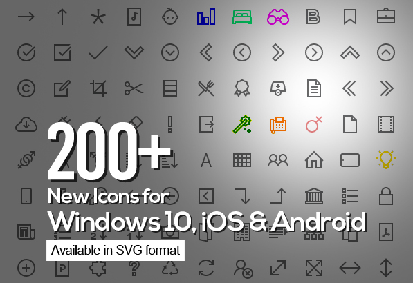 200+ Windows 10 Icons – Free Download
