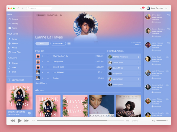 Spotify and Apple Music UI and UX (.sketch)