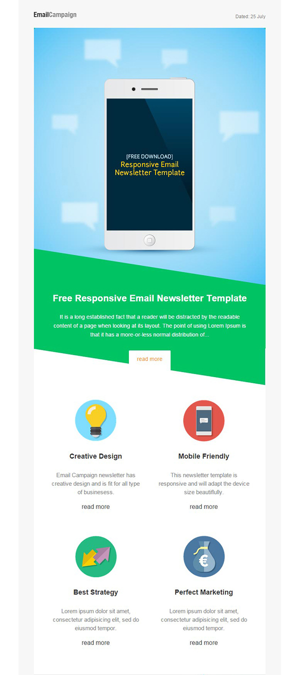 Responsive Email Newsletter Template