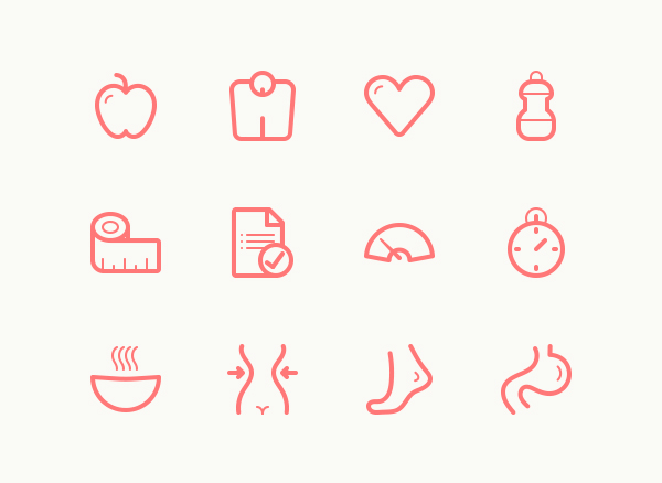 Free Fitness Line Icons