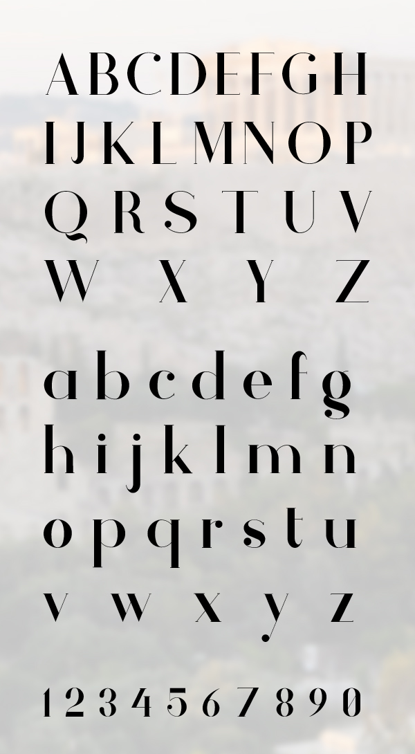 Athene font letters