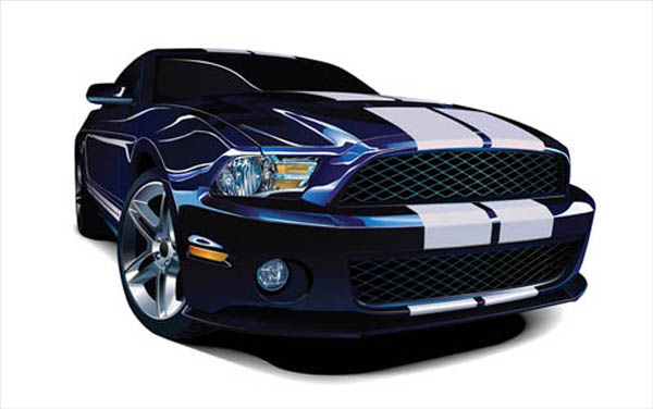 Create Photorealistic Vector Mustang Car in Illustrator Tutorial
