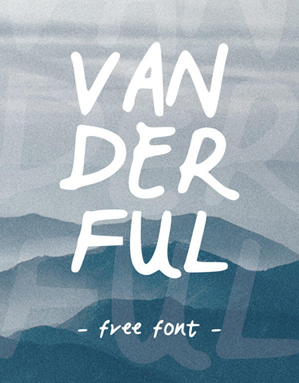 Vanderful free font