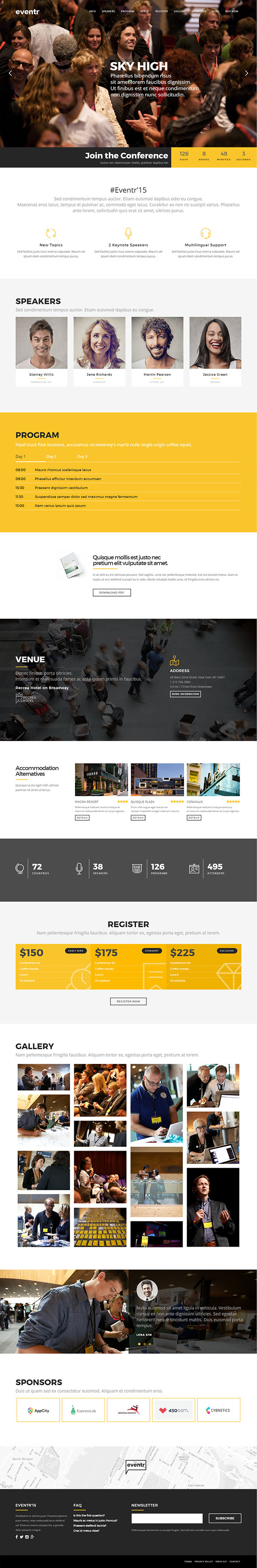 Eventr - One Page Event WordPress Theme