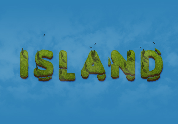 Create an Island Text Effect in Adobe Photoshop