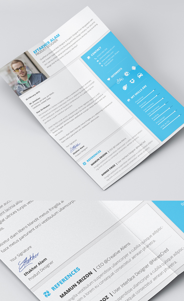 Free Material Style Resume/CV & Cover Letter