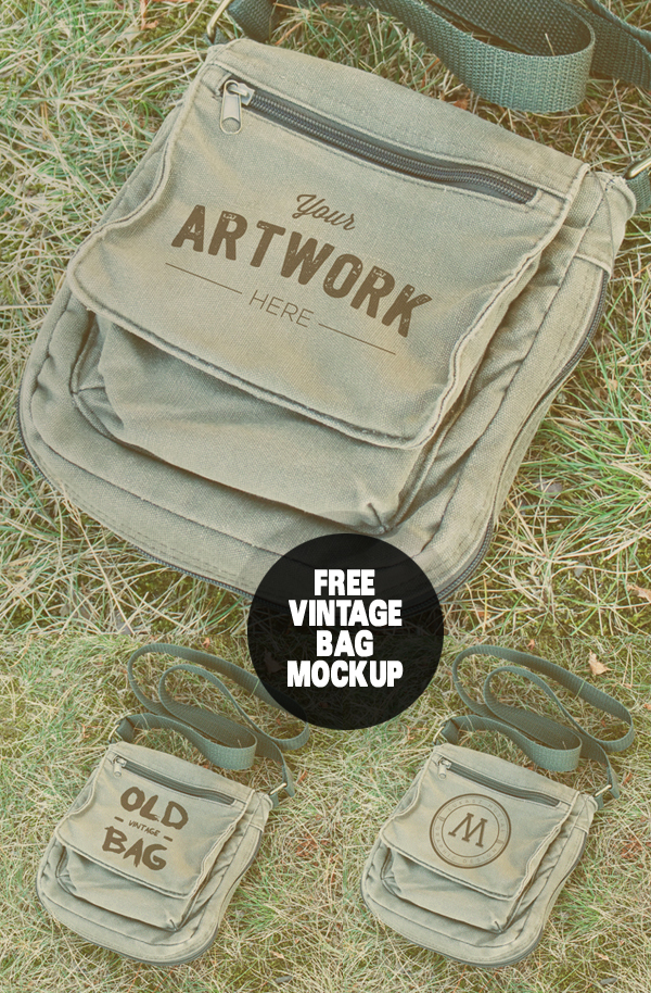 Free Vintage Bag Mockup PSD