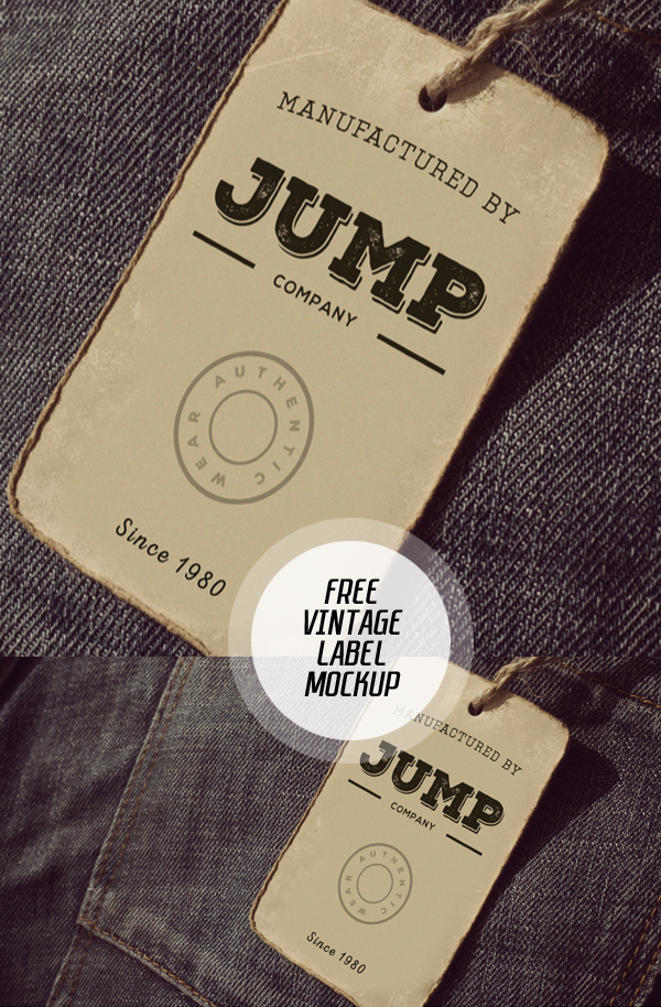 Free Clothing Label Mockup PSD