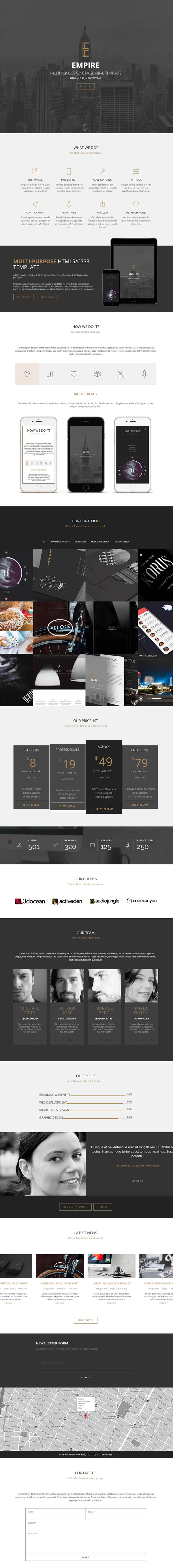 Empire - Multipurpose One Page Responsive Template