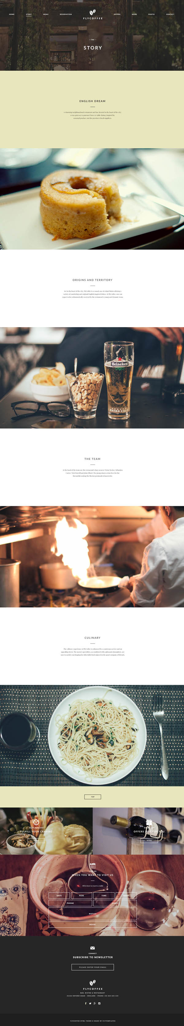FlyCoffee - Bar and Restaurant HTML Template