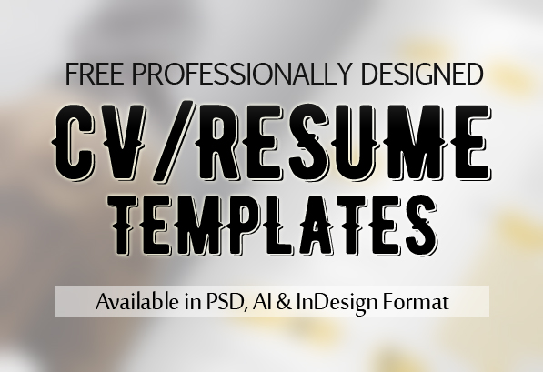 15 Free Professional CV / Resume PSD Templates & Mockups