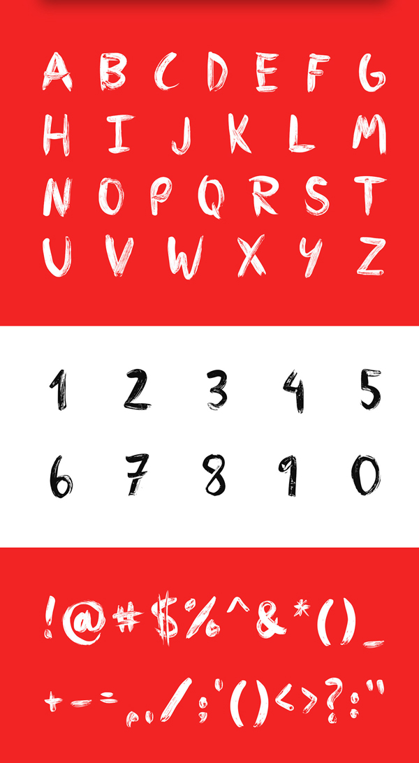PLUME Font Letters and Numbers