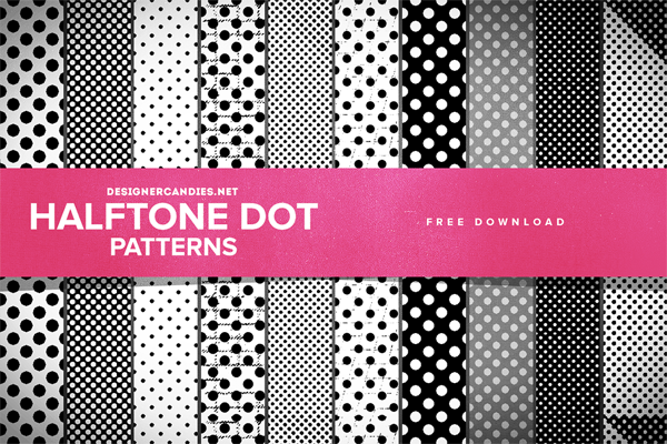 Free Halftone Dot Patterns for Photoshop