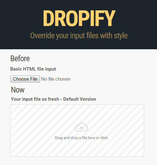 DROPIFY  UI Design Tool - Override your input files with style