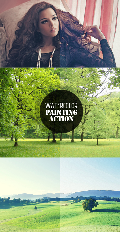 WaterColor Painting Photoshop Action