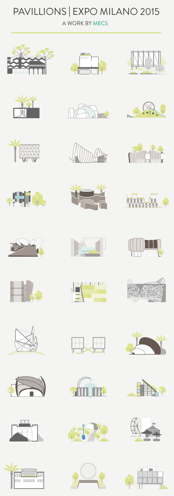 Free EXPO 2015 Pavillions Icons Pack