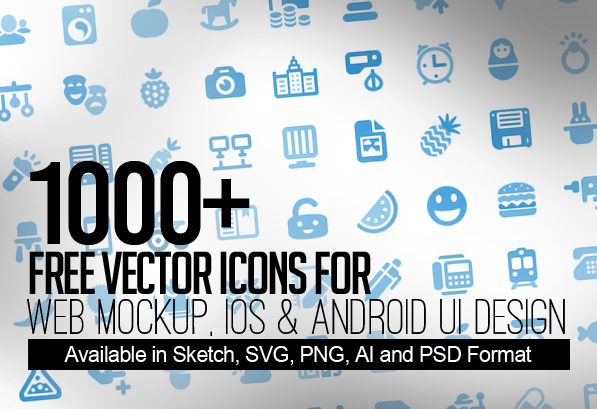 1000+ Free Vector Icons for Web, iOS and Android UI Design