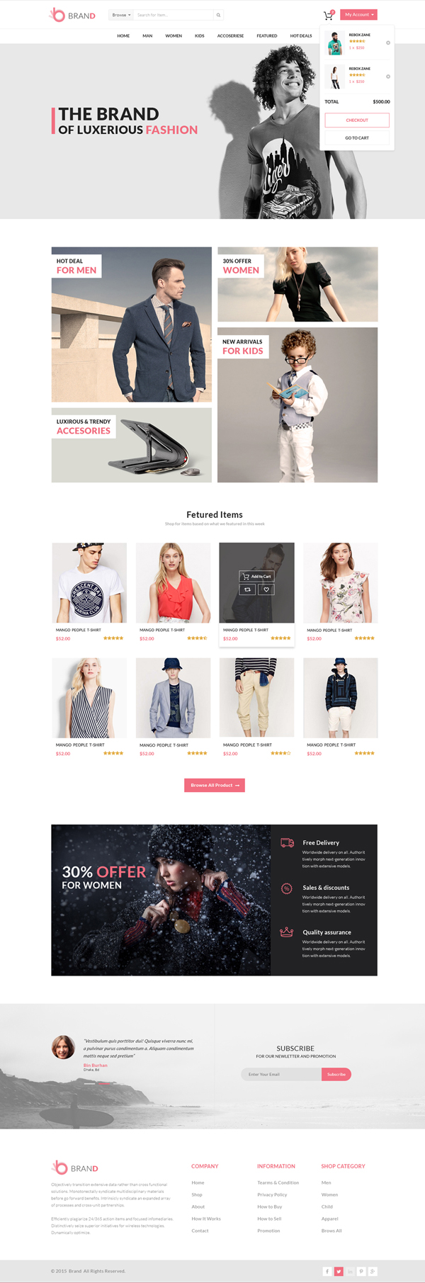 Free eCommerce Template for Fashion Store - Brand