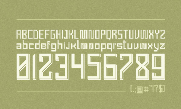 Grand Quatre Font Letters and Numbers