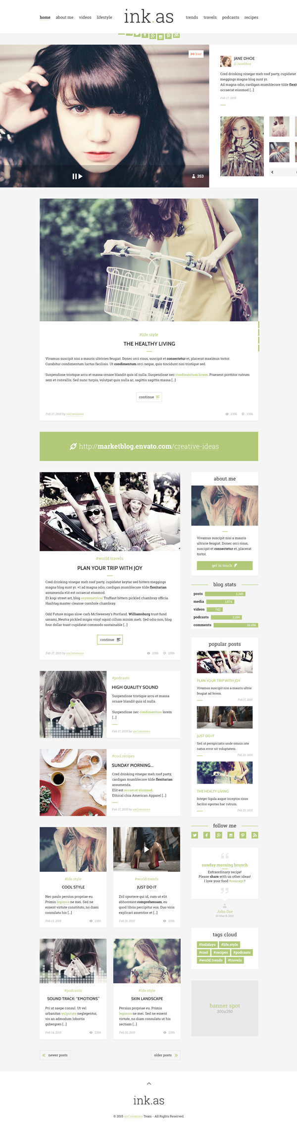 Inkas - The Personal Blog WP Theme