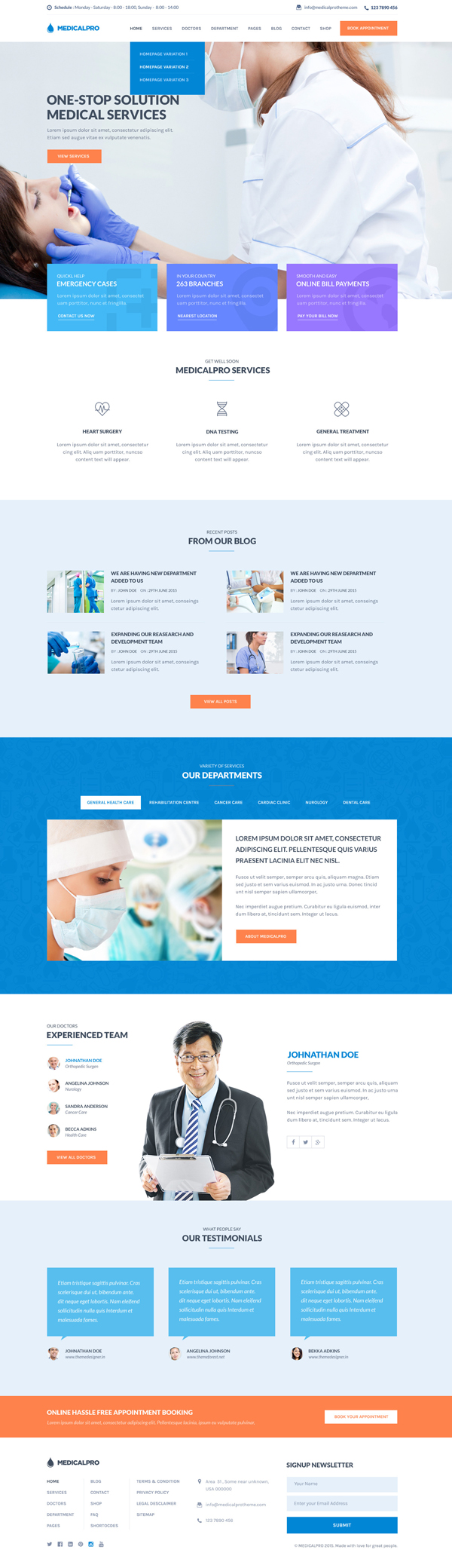 MedicalPro - Health and Medical WordPress Theme